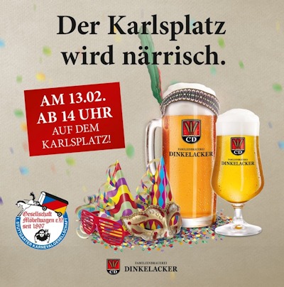 Der Karlsplatz wird närrisch!